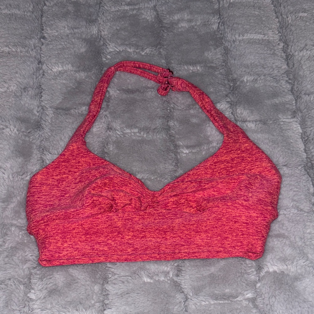 Bombshell Sportswear Red Halter Sports Bra